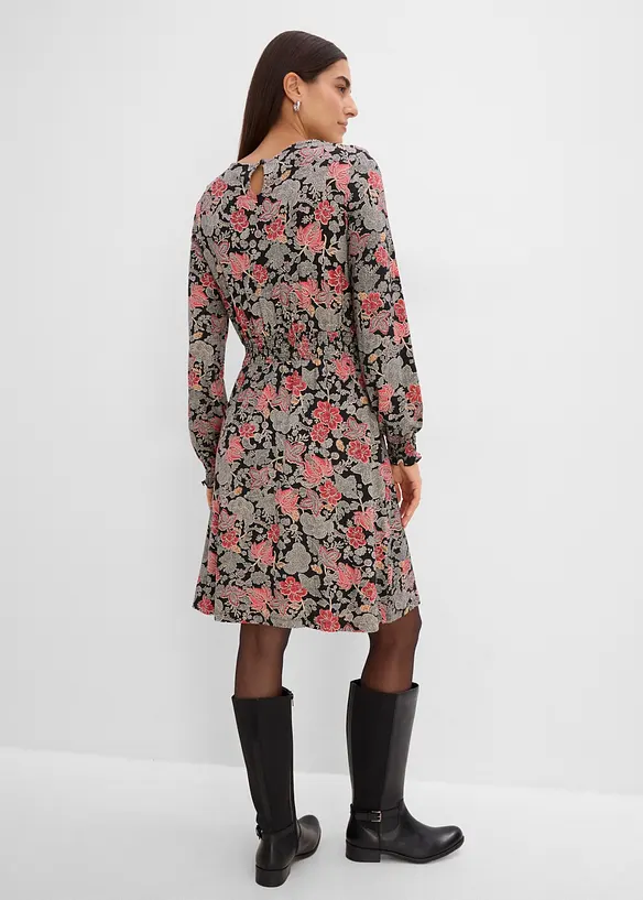Jerseykleid aus softer Viskose in schwarz von hinten (Totalaufnahme) - bonprix Jerseykleid aus softer Viskose in schwarz von hinten (Totalaufnahme) - bonprix