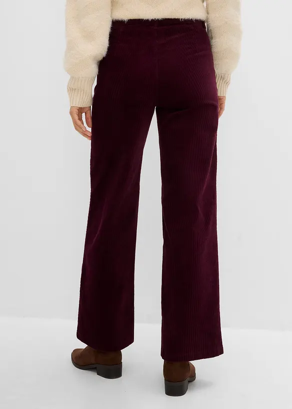 Cordhose aus Baumwoll-Stretch in rot von hinten - bonprix