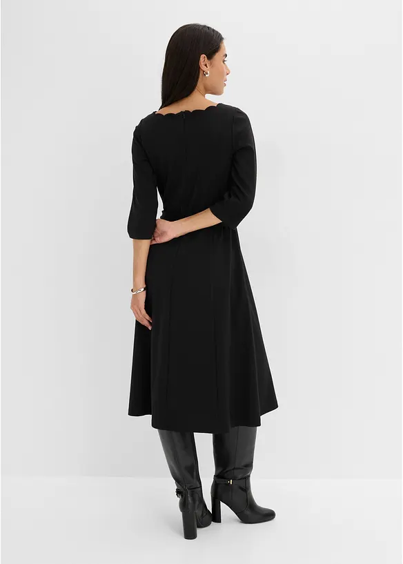 Jerseykleid aus Punto di Roma in schwarz von hinten (Totalaufnahme) - bonprix Jerseykleid aus Punto di Roma in schwarz von hinten (Totalaufnahme) - bonprix