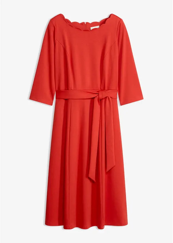 Jerseykleid aus Punto di Roma in rot von vorne - bonprix Jerseykleid aus Punto di Roma in rot von vorne - bonprix