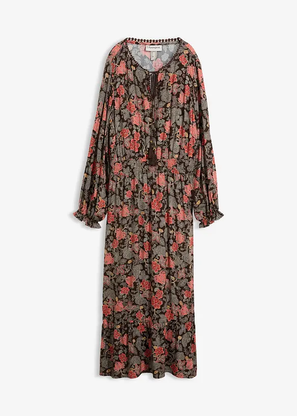 Maxikleid aus reiner Viskose in braun von vorne - bonprix Maxikleid aus reiner Viskose in braun von vorne - bonprix