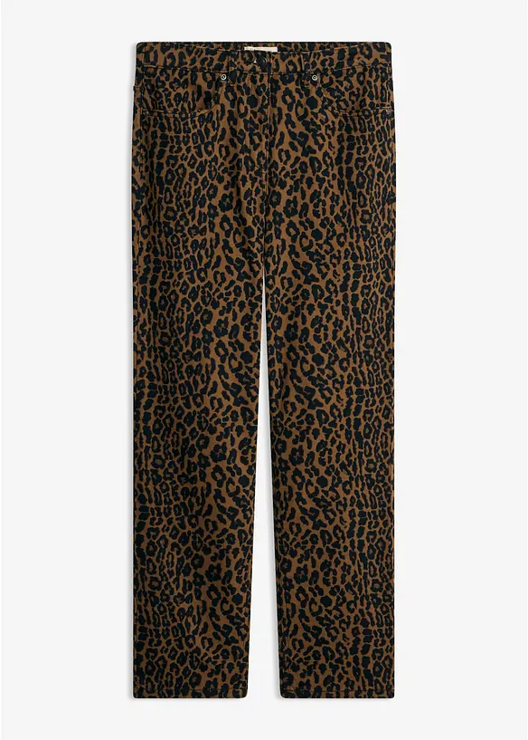 Stretch-Hose aus Baumwolle in braun von vorne - bonprix