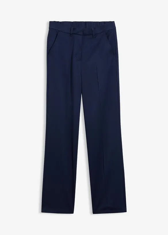 Hose in Wolloptik aus Viskose-Mix in blau von vorne - bonprix