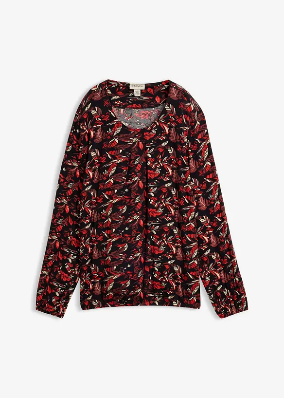 Shirt aus fließender Viskose in blau von vorne - bonprix