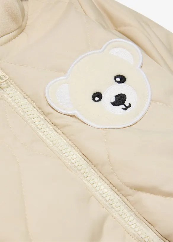 Warm wattierter Baby Overall, wind- und wasserabweisend in beige - bonprix