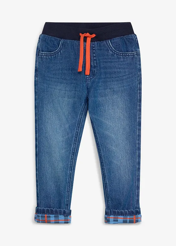 Lurchi Thermo Regular-Fit-Jeans mit Jerseyfutter, Straight in blau von vorne - Lurchi