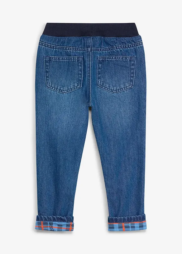 Lurchi Thermo Regular-Fit-Jeans mit Jerseyfutter, Straight in blau von hinten - Lurchi