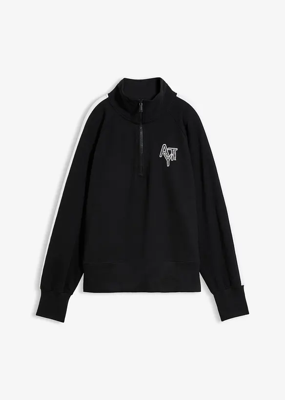 Sweatshirt aus Baumwolle-Mix in schwarz von vorne - bonprix Sweatshirt aus Baumwolle-Mix in schwarz von vorne - bonprix