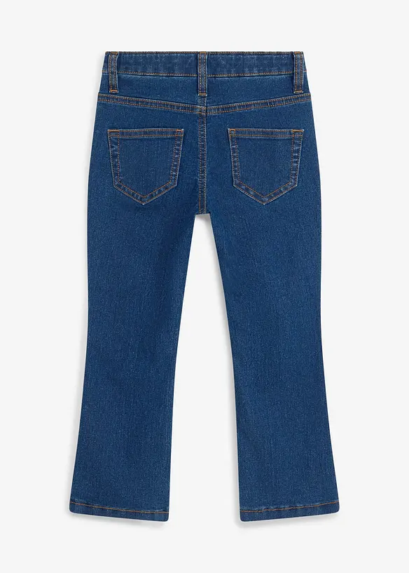 Lurchi Thermo Bootcut-Jeans, Mid Waist in blau von hinten - Lurchi