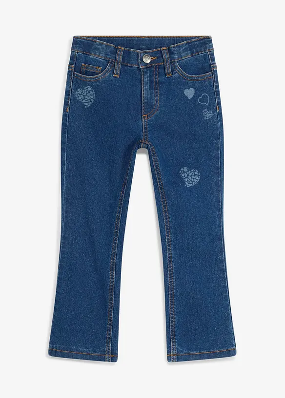 Lurchi Thermo Bootcut-Jeans, Mid Waist in blau von vorne - Lurchi