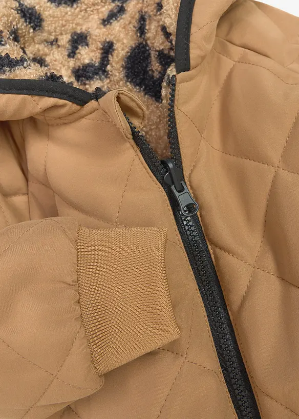 Baby 2-in-1 Wendeoverall mit kuscheligem Teddy-Fleece in beige - bonprix
