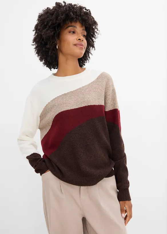 Pullover in weiß von vorne (im Anschnitt) - bonprix