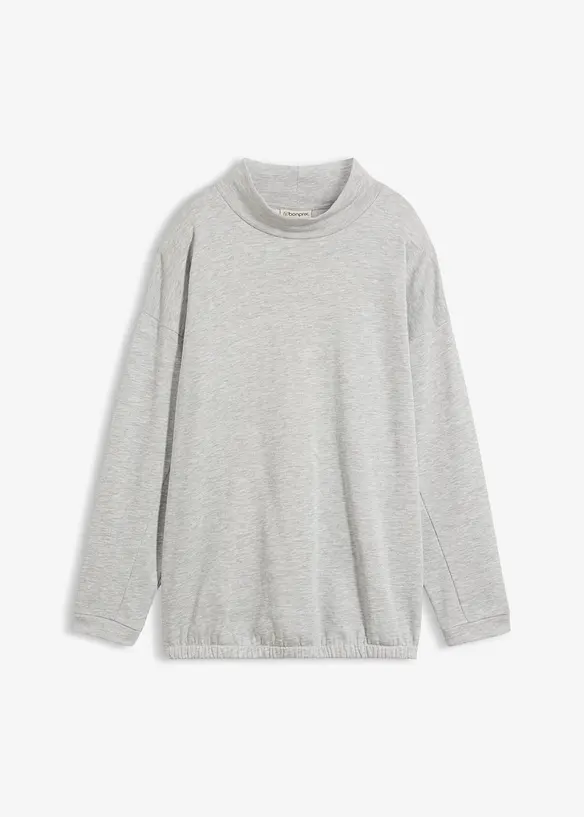 Sweatshirt mit Fledermausärmeln aus Bio-Baumwoll-Mix in grau von vorne - bonprix Sweatshirt mit Fledermausärmeln aus Bio-Baumwoll-Mix in grau von vorne - bonprix