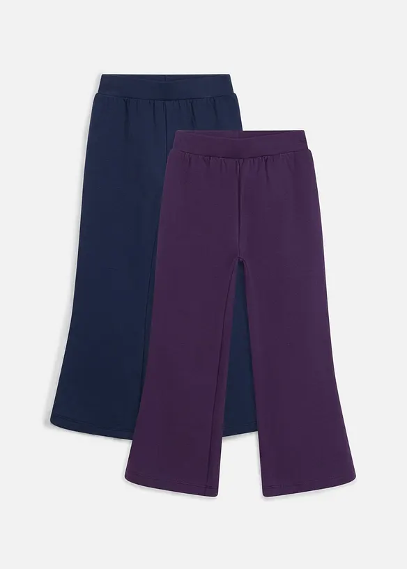 Lurchi Thermo-Leggings Bootcut (2er Pack) in lila von vorne - Lurchi