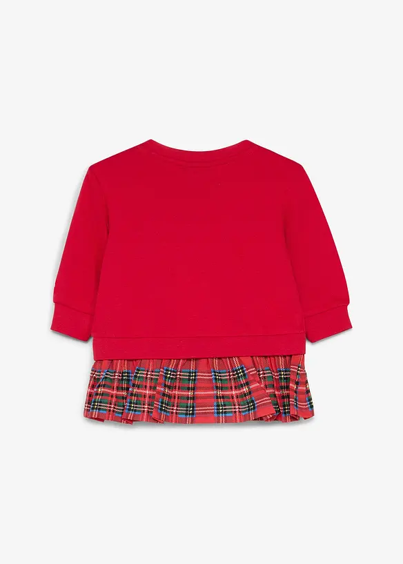 Süßes Baby Kleid mit Bio-Baumwolle in rot von hinten - bonprix