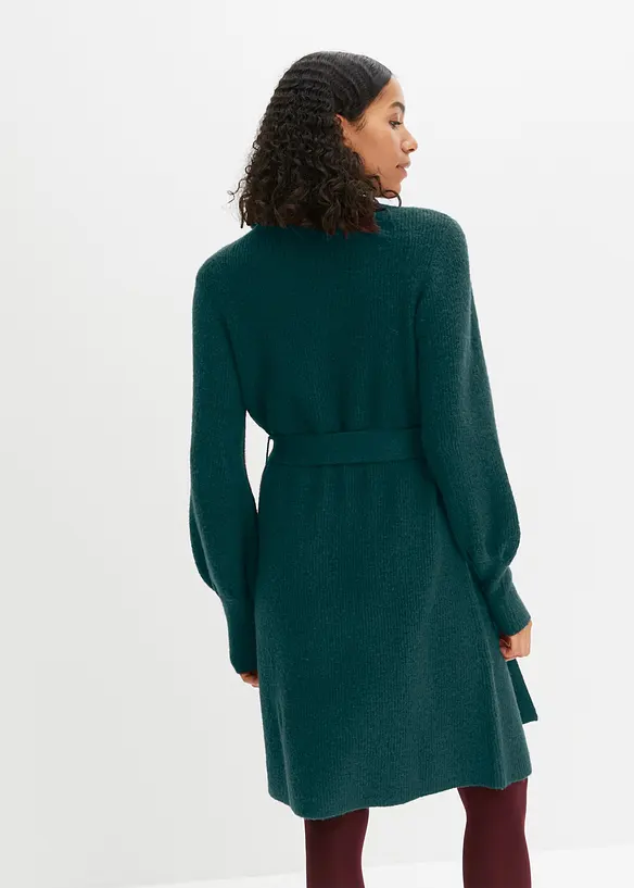 Strickkleid in grün von hinten (Totalaufnahme) - bonprix Strickkleid in grün von hinten (Totalaufnahme) - bonprix