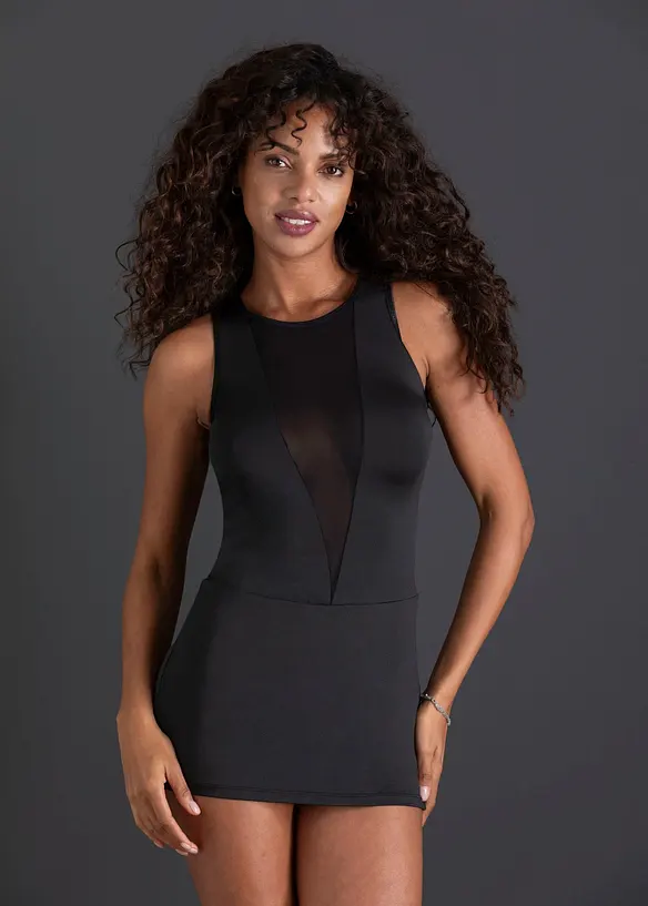 Kleid in schwarz im Look von vorne (Totalaufnahme) - bonprix