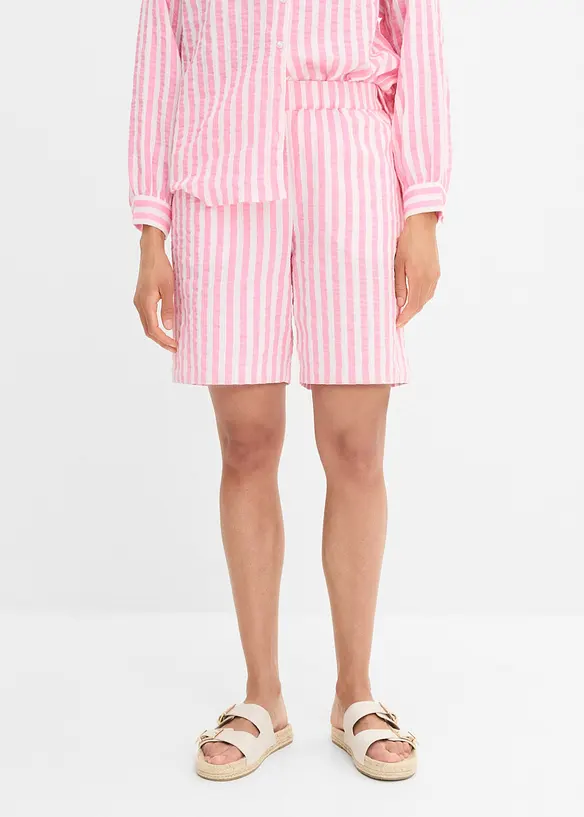 Musselin-Shorts aus reiner Baumwolle in rosa von vorne - bonprix Musselin-Shorts aus reiner Baumwolle in rosa von vorne - bonprix