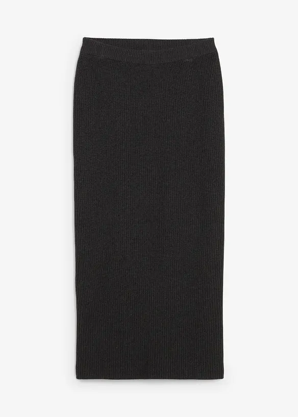 Strickrock aus reiner Baumwolle in grau von vorne - bonprix Strickrock aus reiner Baumwolle in grau von vorne - bonprix