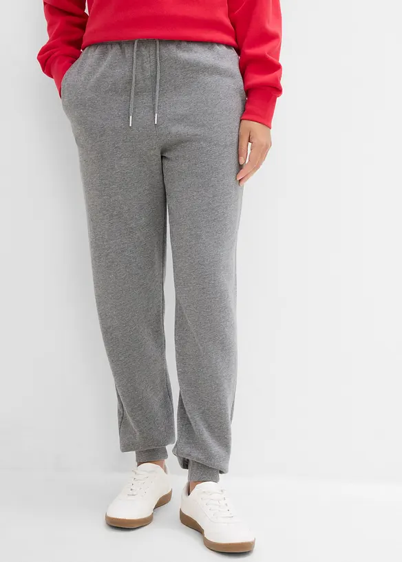 Jogginghose in grau von vorne - bonprix