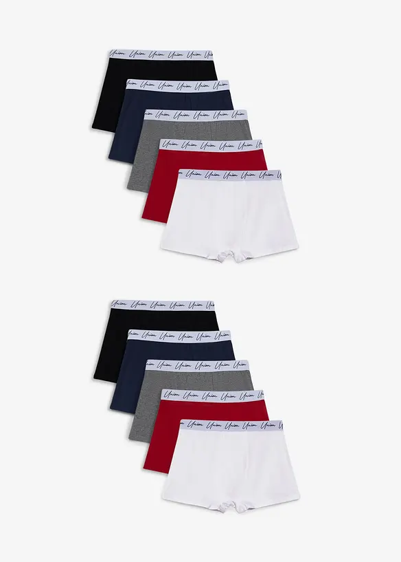Boxershorts eng mit weicher Baumwolle(10er Pack) in schwarz - bonprix