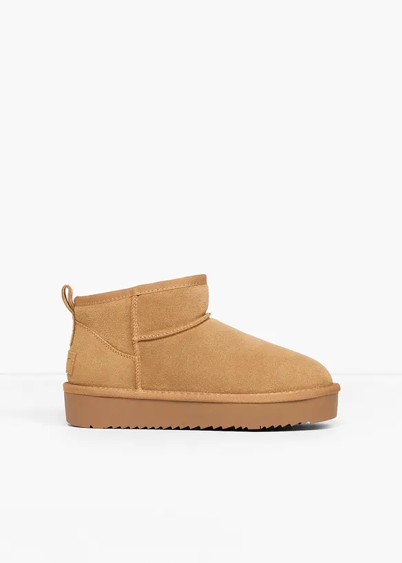 Gefütterte Esprit Boots aus Leder in braun - Esprit