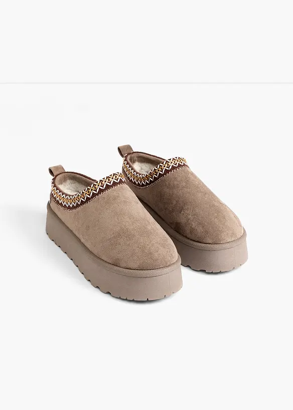 Gefütterte Tom Tailor Plateau-Boots in braun - Tom Tailor
