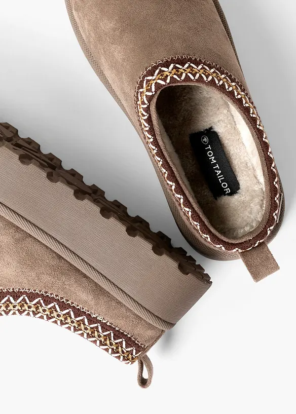 Gefütterte Tom Tailor Plateau-Boots in braun - Tom Tailor