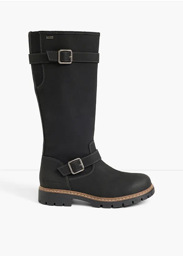 Tom Tailor Schnürboots mit Profilsohle in schwarz - Tom Tailor