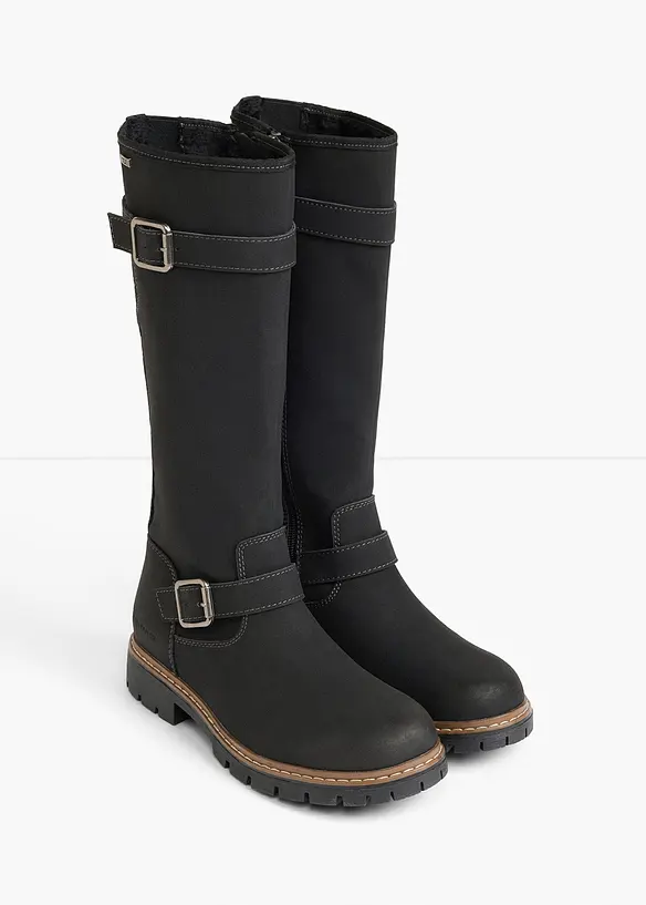 Tom Tailor Schnürboots mit Profilsohle in schwarz - Tom Tailor