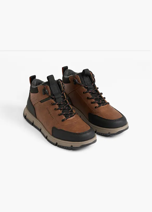 Bugatti Schnürboots mit Profilsohle in braun - Bugatti
