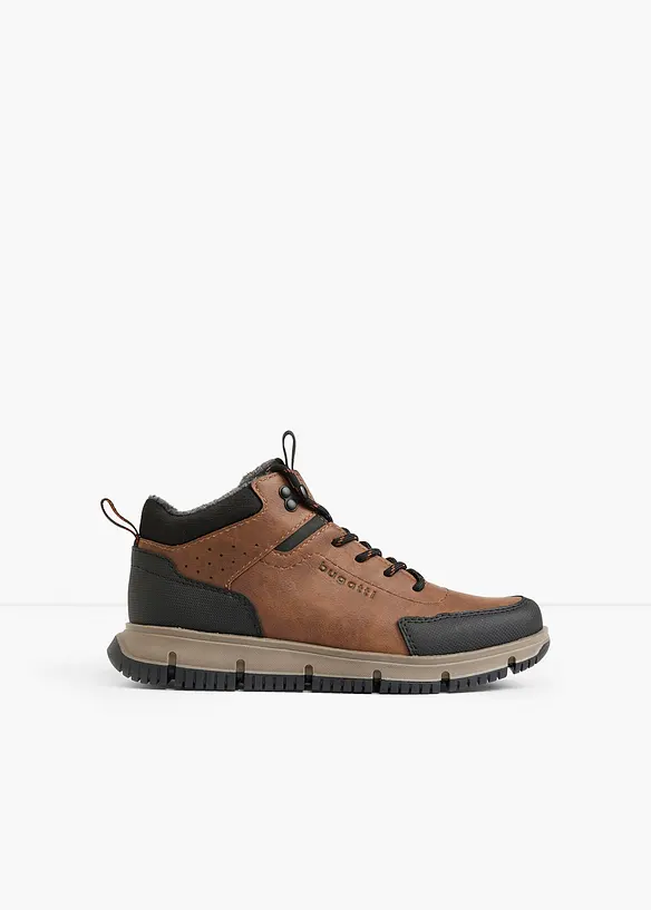 Bugatti Schnürboots mit Profilsohle in braun - Bugatti