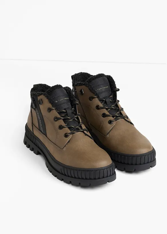 Tom Tailor Schnürboots mit Profilsohle in braun - Tom Tailor