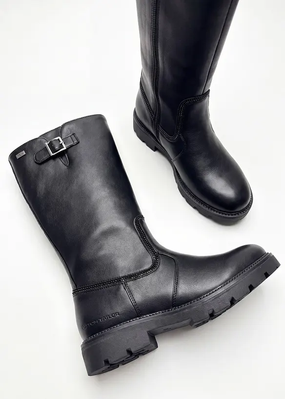 Tom Tailor Stiefel in schwarz - Tom Tailor