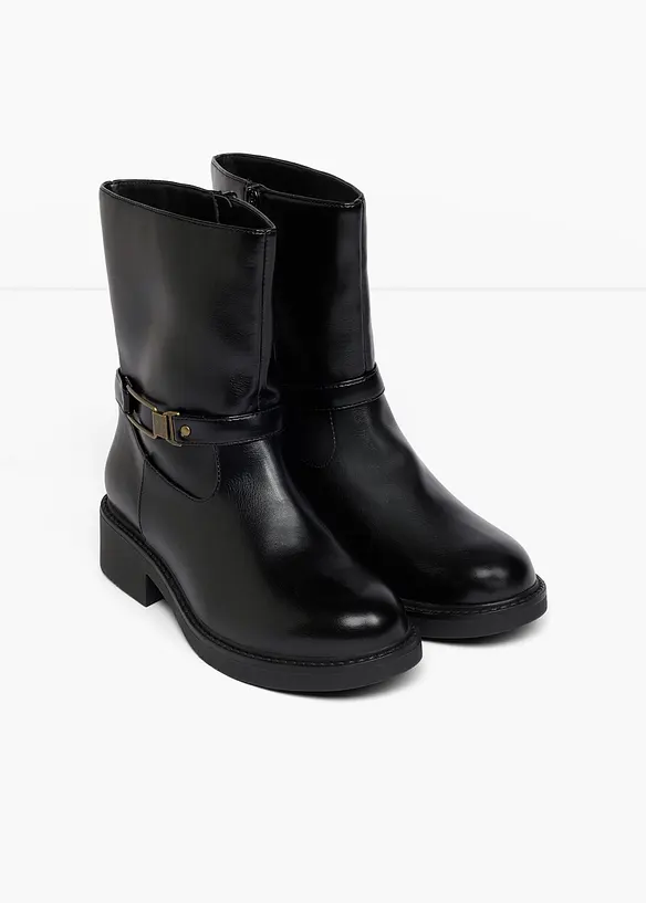 Boots mit Schnalle in schwarz - bonprix