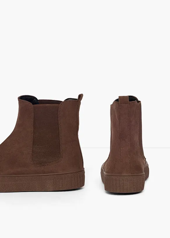 Chelsea-Boots in braun - bonprix