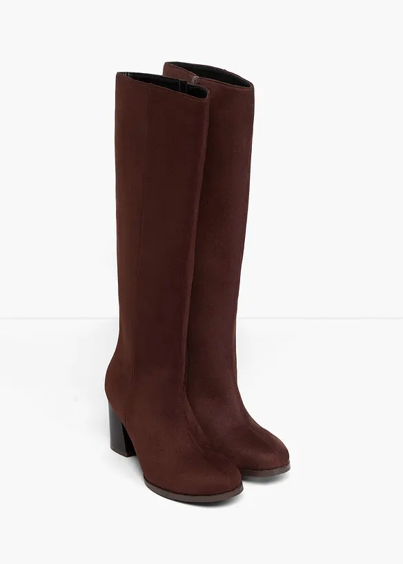 Stiefel mit Blockabsatz in braun - bonprix