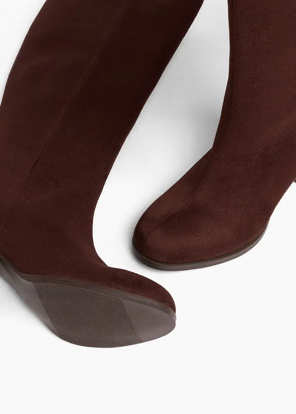 Stiefel mit Blockabsatz in braun - bonprix