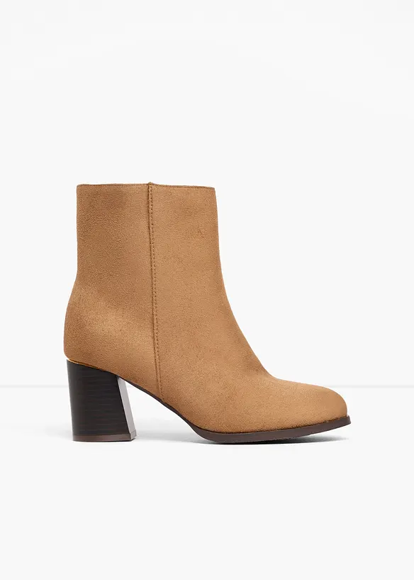 Stiefeletten mit Blockabsatz in braun - bonprix