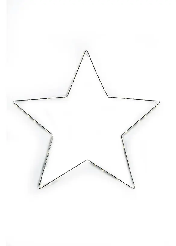 LED-Deko-Objekt in Stern-Form in silber Detailaufnahme vom Material - bonprix