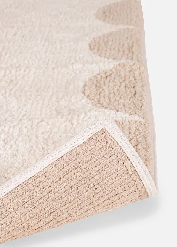 Baumwoll Badematte in grau Detailaufnahme vom Material - bonprix