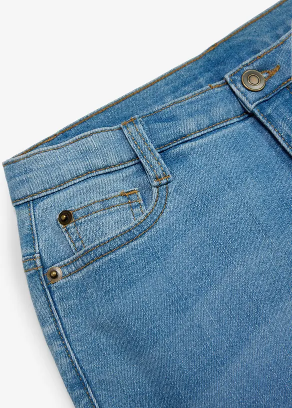 Thermojeans Flared, Mid Waist in blau - bonprix