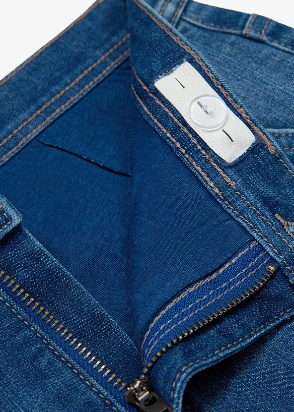 Thermo Regular-Fit-Cargojeans mit Jerseyfutter in blau - bonprix