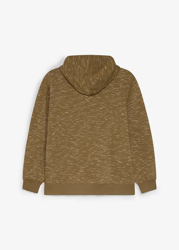 Hoodie aus weichem Baumwoll-Mix in grün von hinten - bonprix