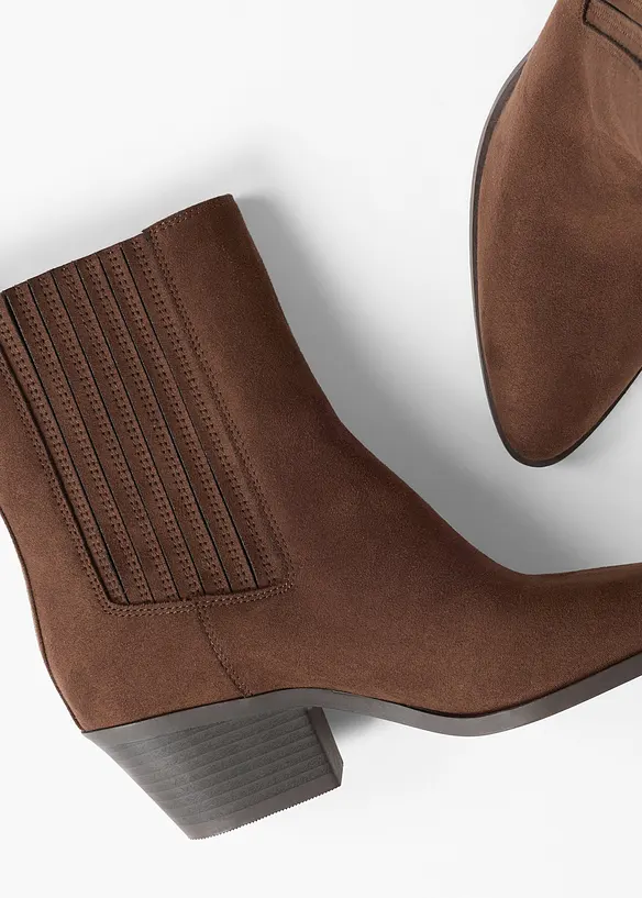 Cowboy-Boots mit Blockabsatz in braun - bonprix