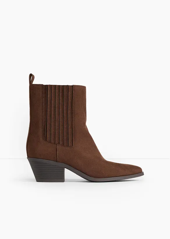 Cowboy-Boots mit Blockabsatz in braun - bonprix