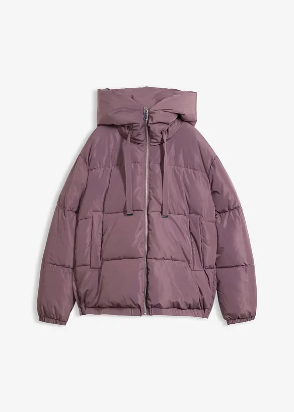 Steppjacke in lila von vorne - bonprix