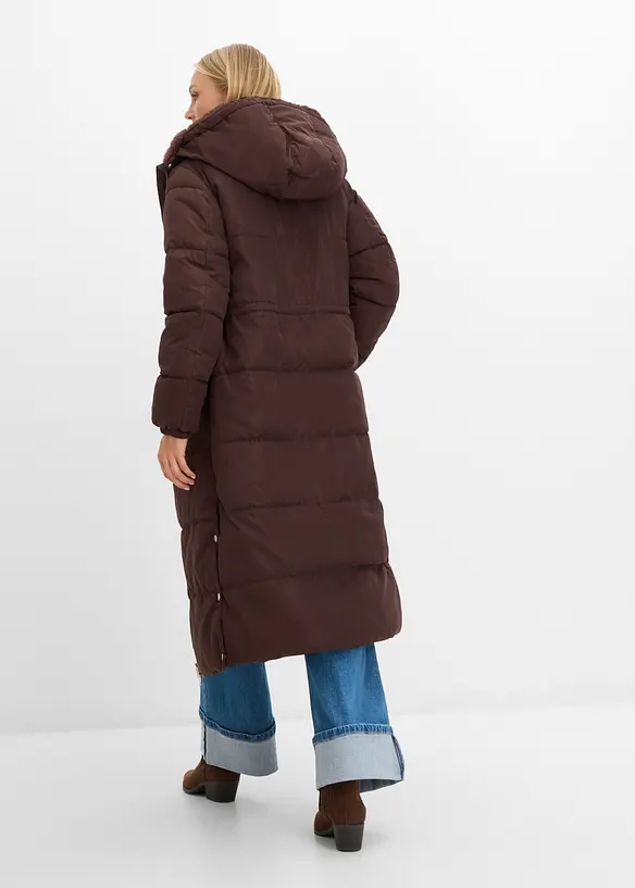 Steppmantel in braun von hinten (Totalaufnahme) - bonprix