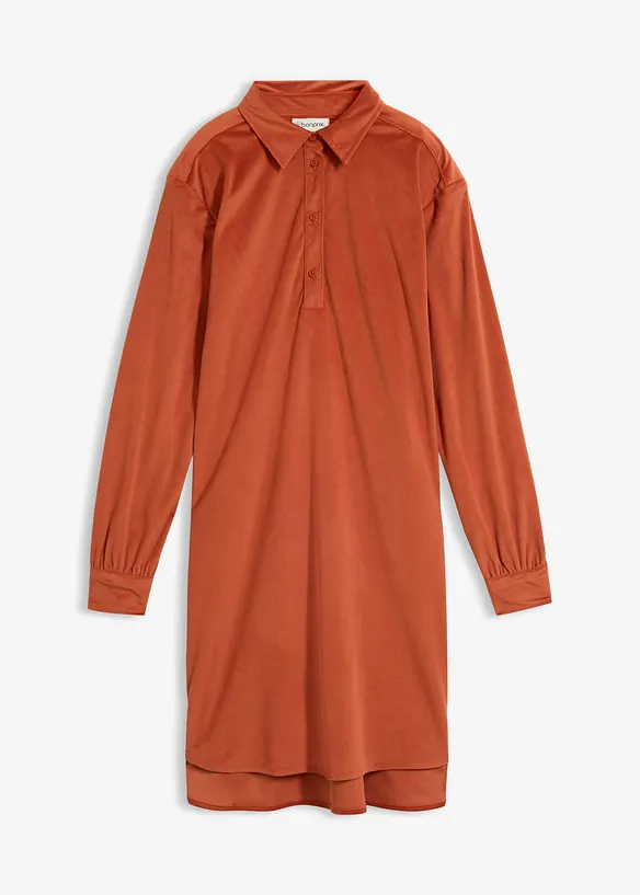 Oversize-Cordkleid in braun von vorne - bonprix