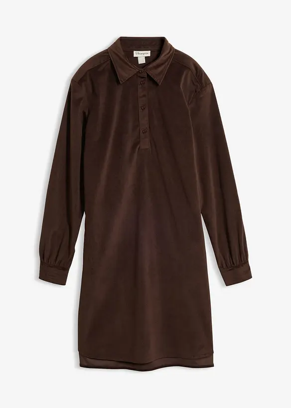 Oversize-Cordkleid in braun von vorne - bonprix